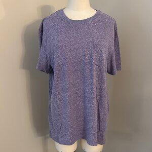 Joe Fresh Heather Purple Pocket Short Sleeve T-Shirt Sz L